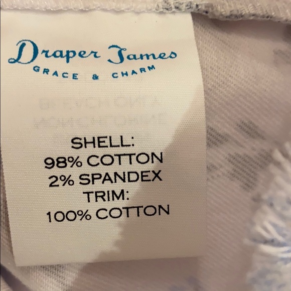 Draper James printed denim popover top magnolia 2 - Picture 5 of 5